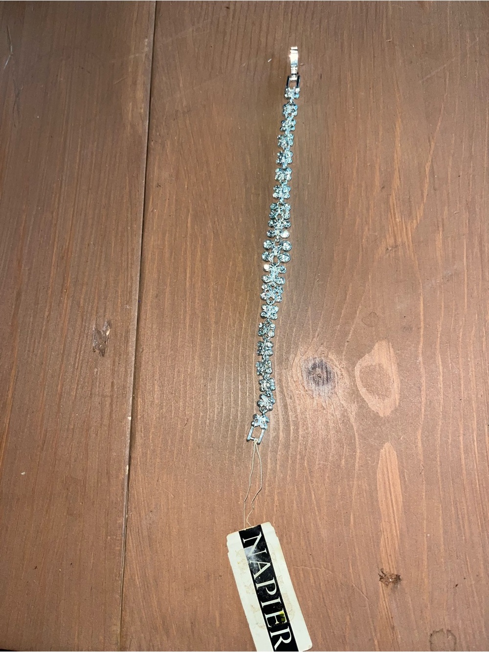 Silvertone cz sparkle bracelet new with tag nwt holiday bride wedding luxury